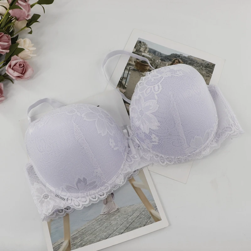 Beauwear DD E чашечки Сексуальные Без подкладки пуш-ап бюстгальтеры с полным покрытием цветочные кружева для женщин бюстгальтер на косточках поддерживающий размера плюс 42-52