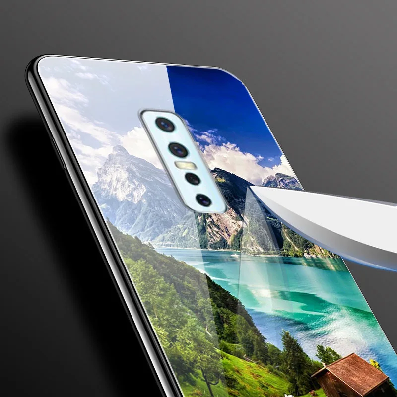 ДЛЯ Vivo V17 Pro Чехол закаленное стекло планета Космос крышка стеклянная задняя крышка для Vivo V17 Pro Coque оболочка для Vivo V17Pro V17 Pro