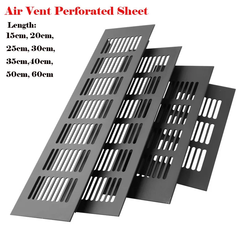 

Furniture Hardware Aluminum Alloy Ventilation Mesh Rectangular Cabinet Wardrobe Ventilation Vent