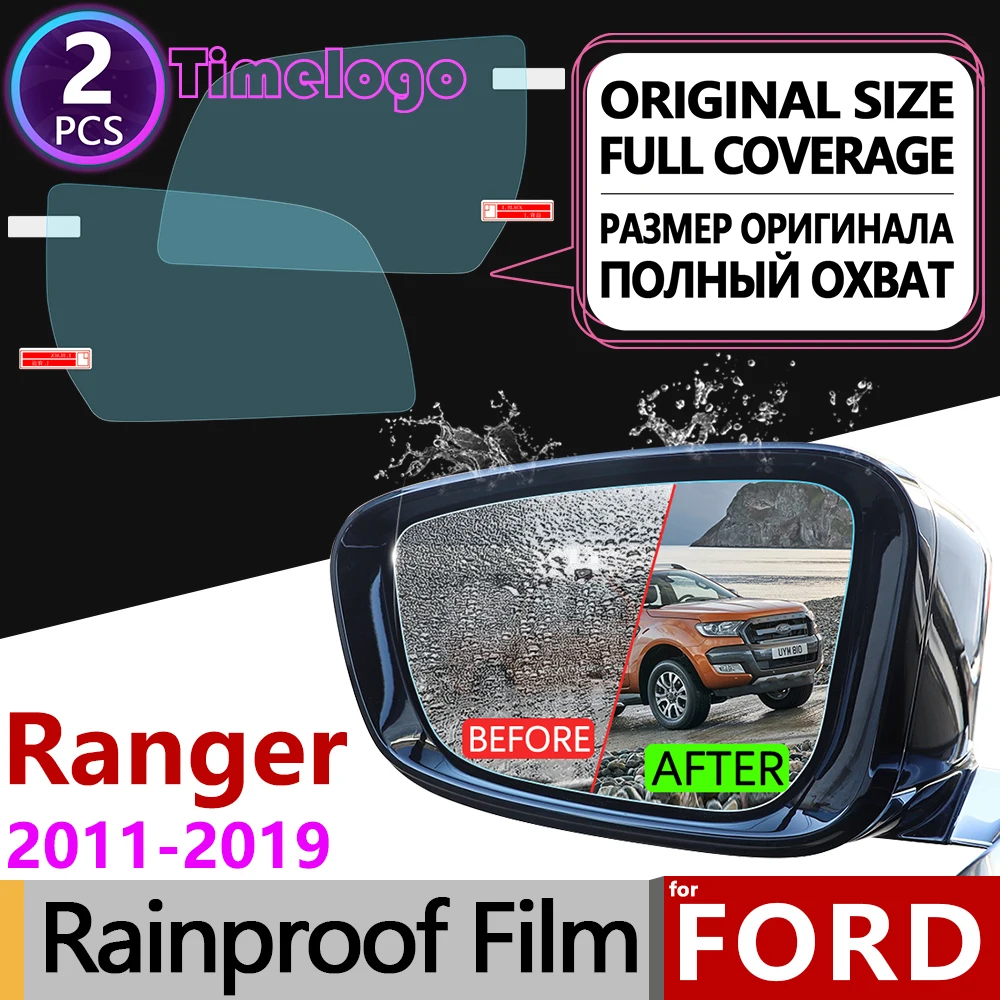 

For Ford Ranger T6 2011~2019 Full Cover Anti Fog Film Rearview Mirror Anti-fog Films Accessories Raptor 2012 2014 2016 2017 2018