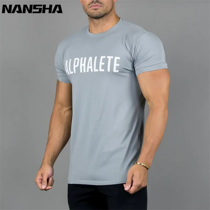 Новая модная одежда мужская футболка дышащая хлопковая Мужская с коротким