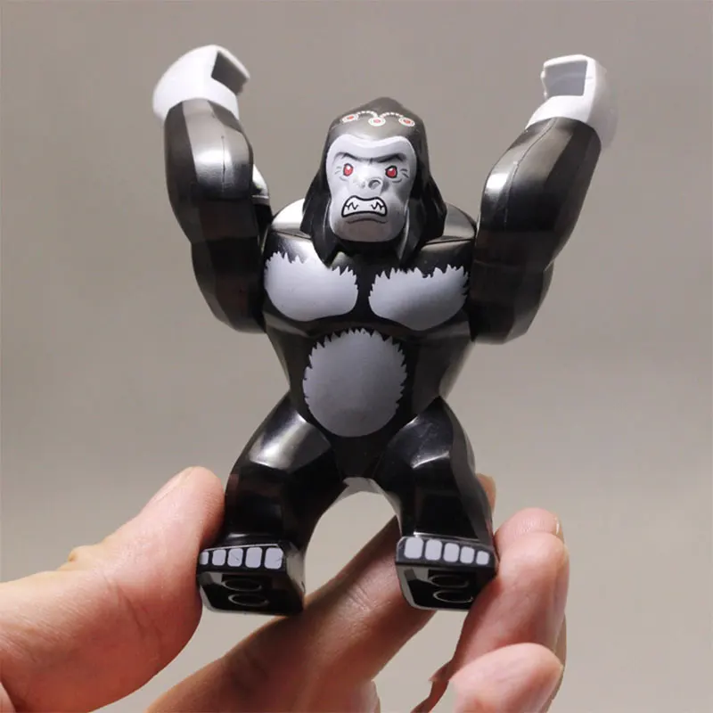 

8 CM Mini Joint Movable Gorilla Statue Small PVC EDC Static Miniatures Model DIY Assembling Kid's Funny Toy Creative Gift