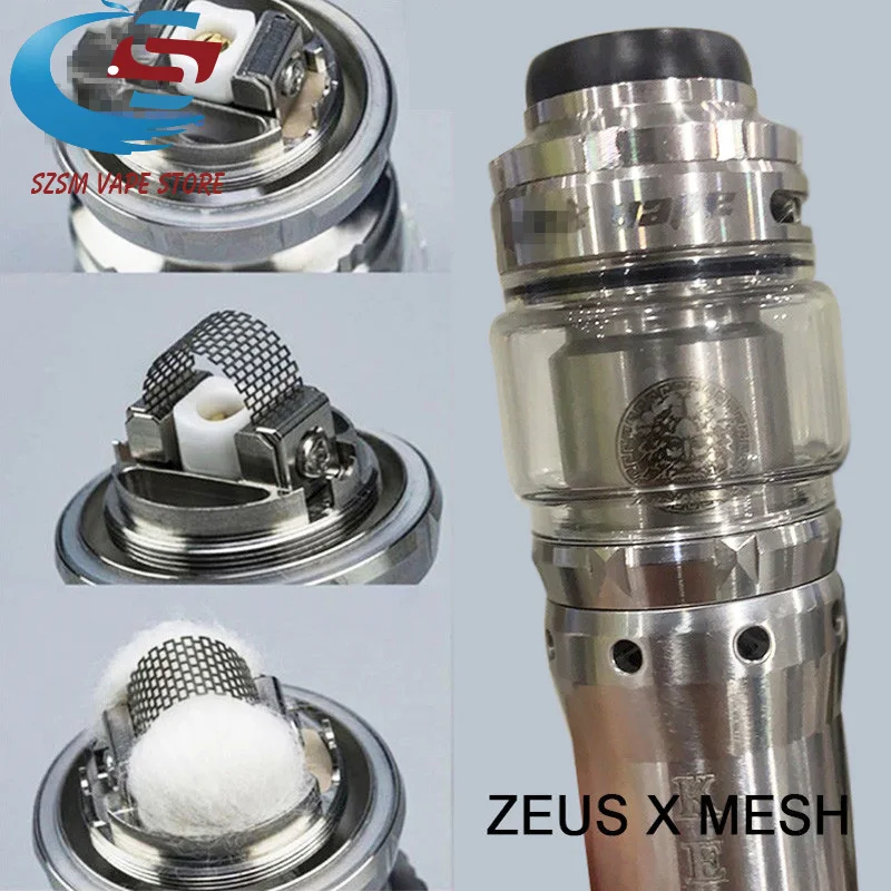 Обслуживаемый атомайзер Zeus mesh обслуживаемый zeus coil rta 2 мл/5 мл подходит для