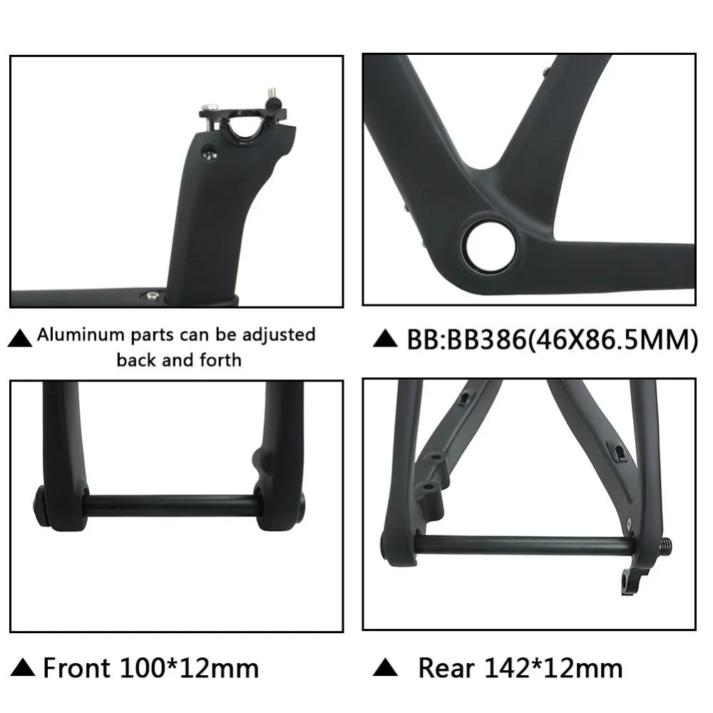 Flash Deal Spcycle 700*28C Full Carbon Disc Brake Road Bike Frameset And Wheelset Thru Axle Front 100*12mm Rear 142*12mm Size 50/53/56/59cm 5 Flash Deal Spcycle 700*28C Full Carbon Disc Brake Road Bike Frameset And Wheelset Thru Axle Front 100*12mm Rear 142*12mm Size 50/53/56/59cm 5