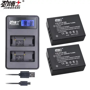 

2Pcs 1500mAh NP-W126S NP W126S Batteries & 2-Slots USB Charger for Fujifilm FinePix HS30EXR, HS33EXR, X-Pro1, X-E1, X-E2, X-M1