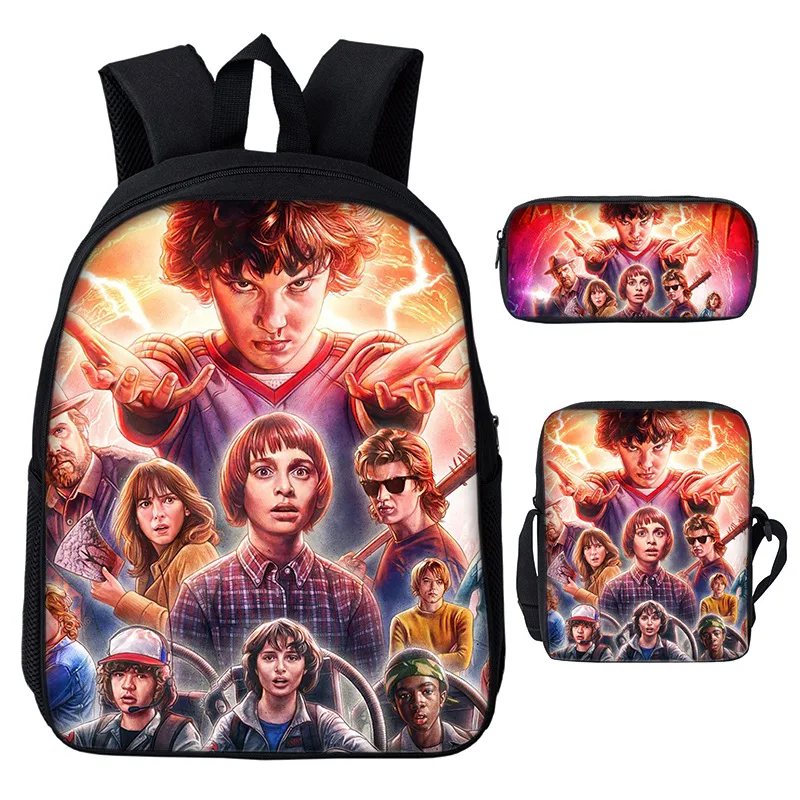 Mochila странные вещи рюкзак для мальчиков и девочек Школьные сумки Дети 3D Аниме шаблон BookBag дети пакет школьной сумки - Цвет: 7