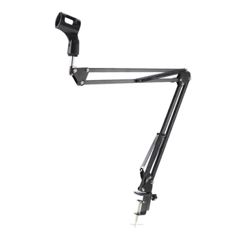 

MOOL New Recording Microphone Holder Stand Clip Mic Adjustable Suspension Boom Table Bracket with Shock Holder Mount for Microph