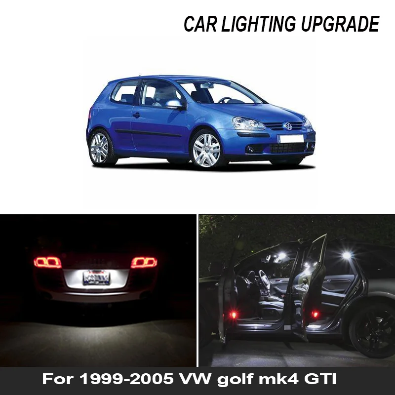 

15pcs canbus Car LED bulbs For 1999-2005 Volkswagen VW golf mk4 GTI interior dome map sun visor trunk license plate lights lamp