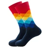 Mens Happy Colorful Striped Socks Quality Plaid Diamond Pattern Argyle Geometric Harajuku Combed Cotton Sock Christmas Gift ► Photo 2/6