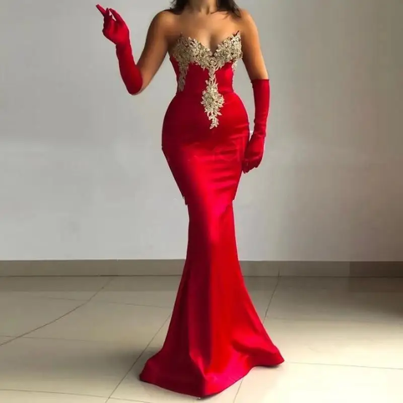 princess prom dresses Aso Ebi 2022 Red Prom Dresses with Detachable Skirt Appliques Satin Mermaid Party Dress Gorgerous Arabic Evening Gown abendkleid orange prom dresses