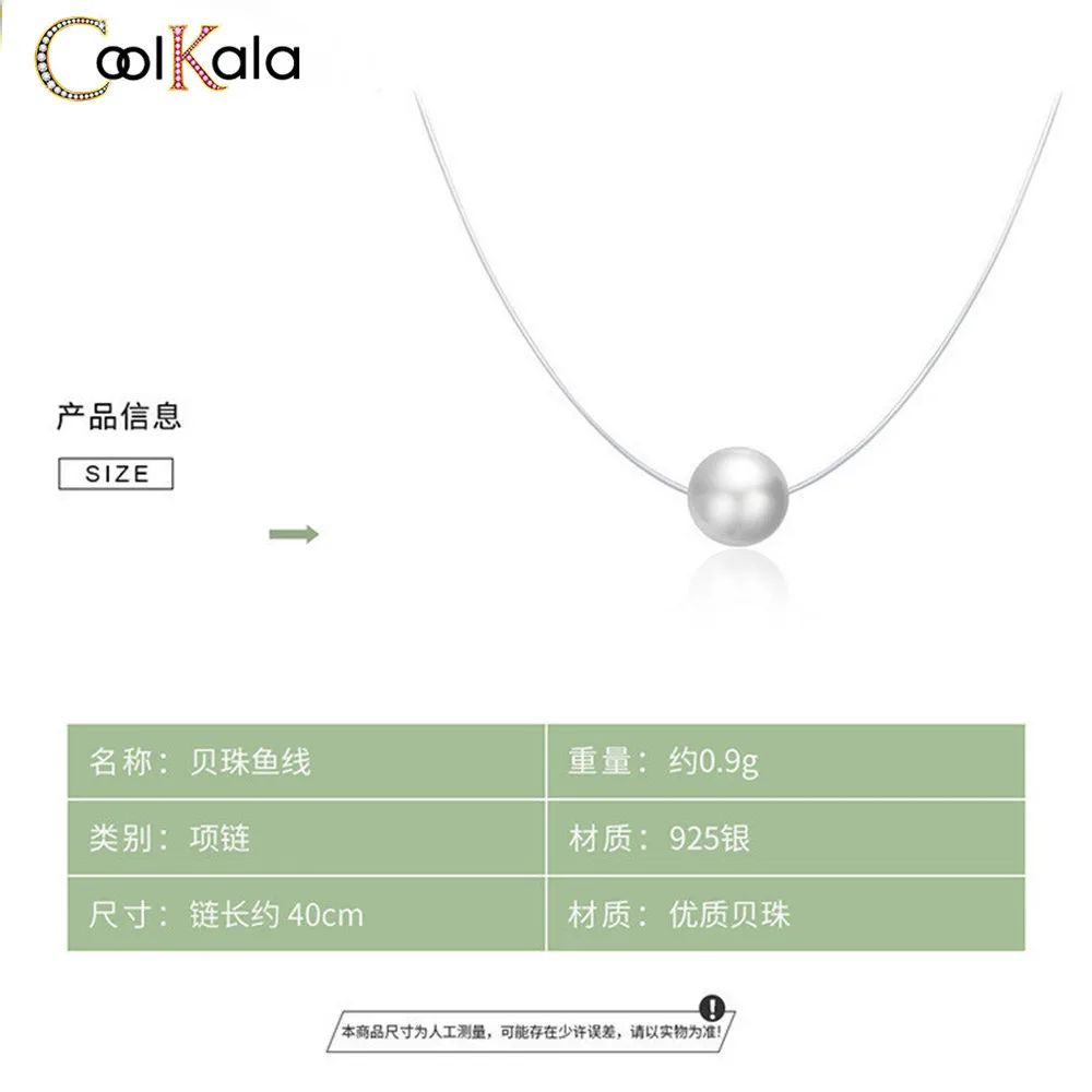 Coolkala выразительные Популярные невидимые рыбные нити жемчужное ожерелье