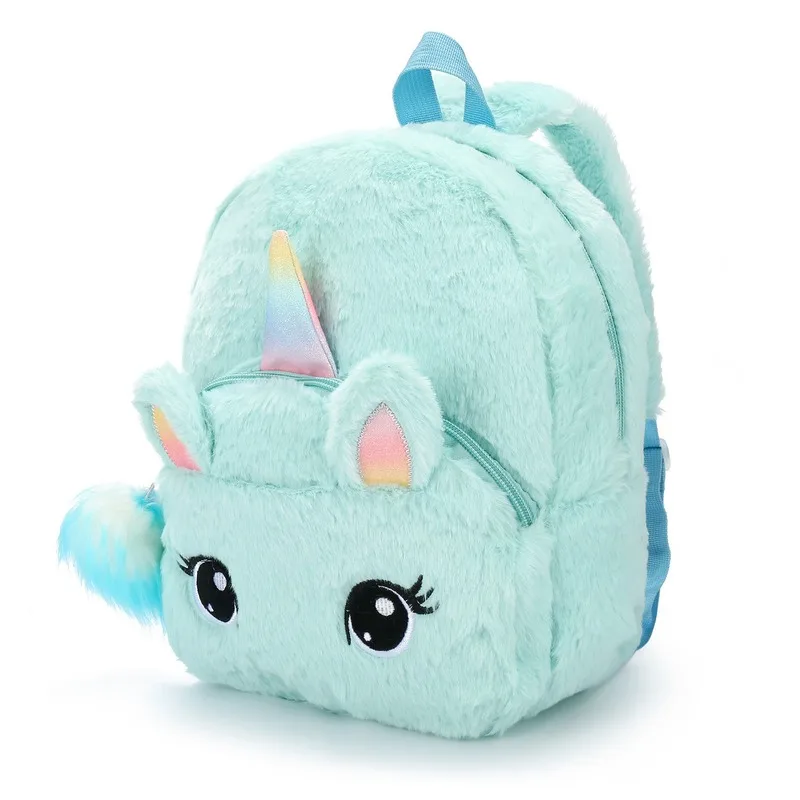  3D Cartoon Unicorn Plush School Bags for Girls Kids Unicorn Shoulder Bag Light 3-5 Years Mochila In - 4000093268614