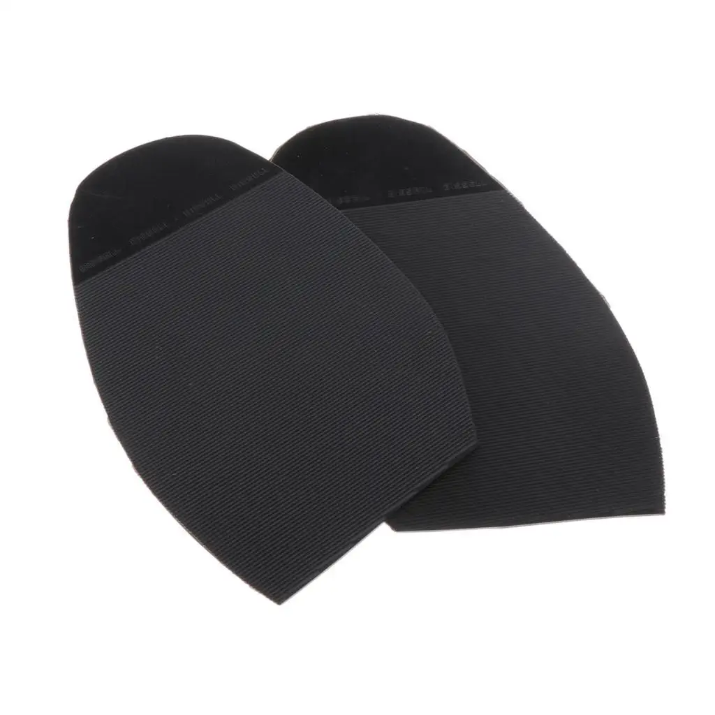 1 Pair Mens Shoe Repair Accessories Black Rubber Shoe Soles Black Heels Pads Grip DIY Parts
