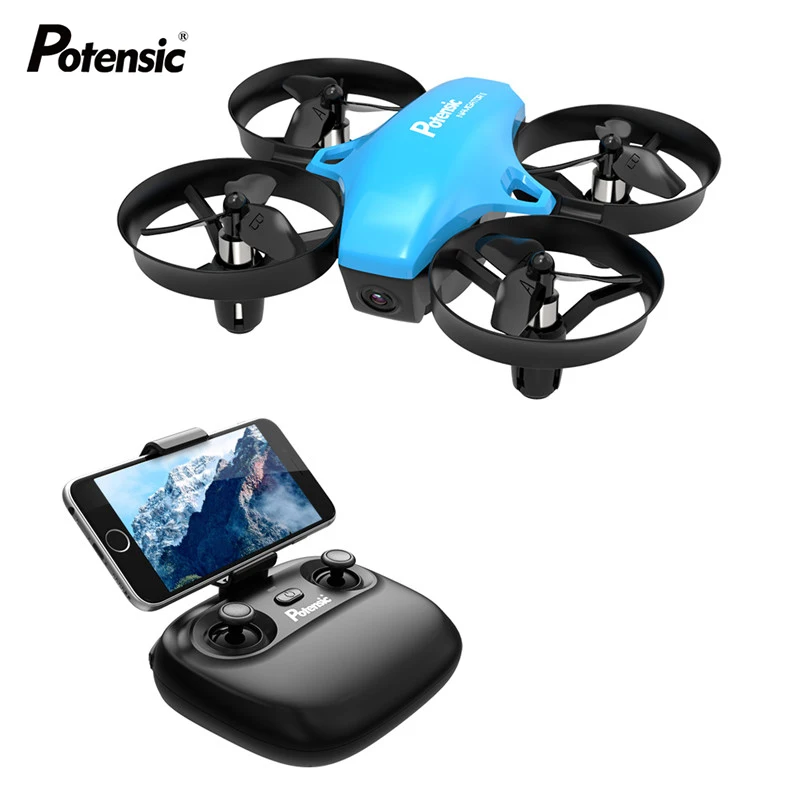 Potensic A20W 2.4G WiFi FPV Phone APP Control Mini Drone with Camera Remote Control Drones Aircraft Toy For Kids