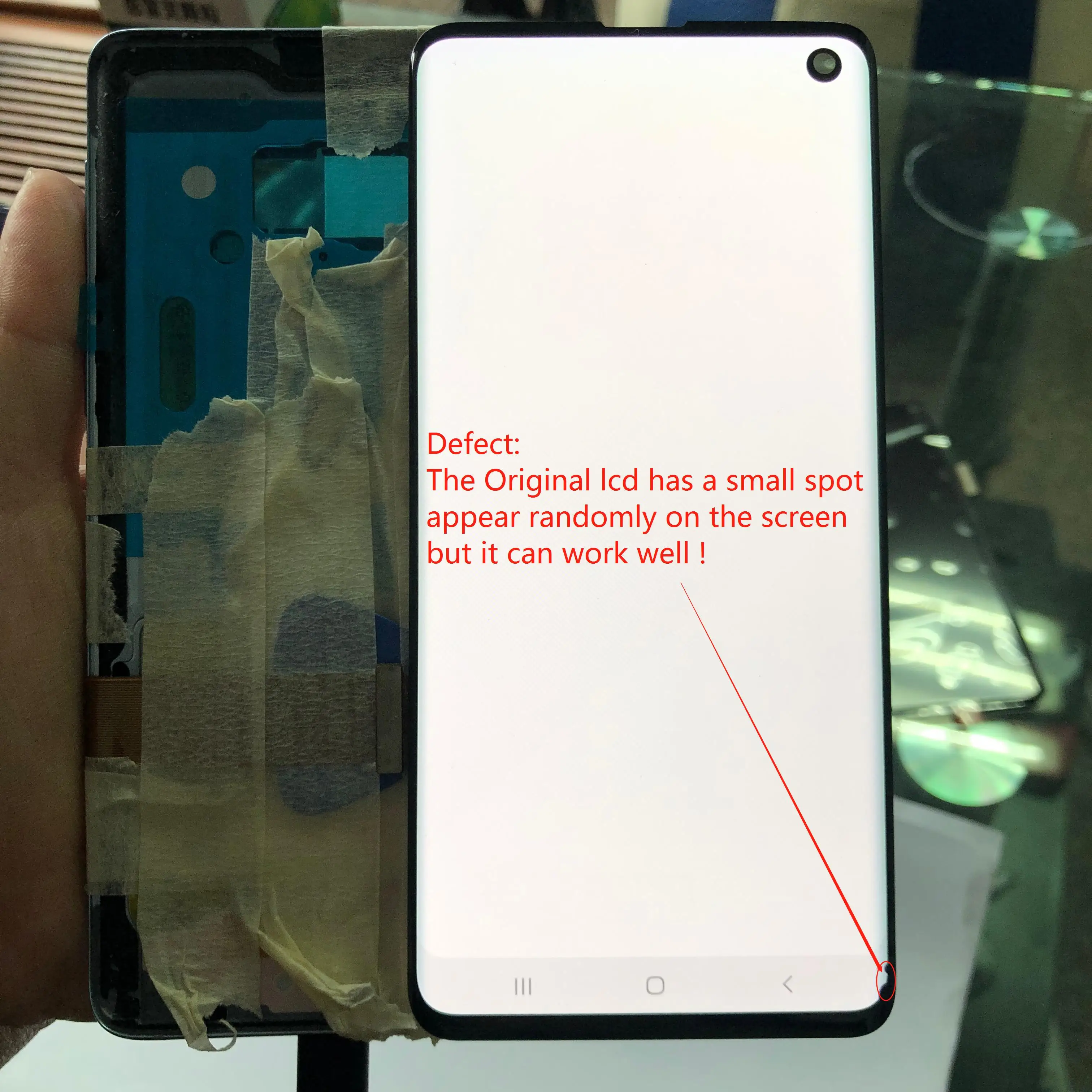 Для SAMSUNG Galaxy S10 LCD G973F G973FD оригинальный Amoled маленькие битые пиксели ЖК-дисплей и
