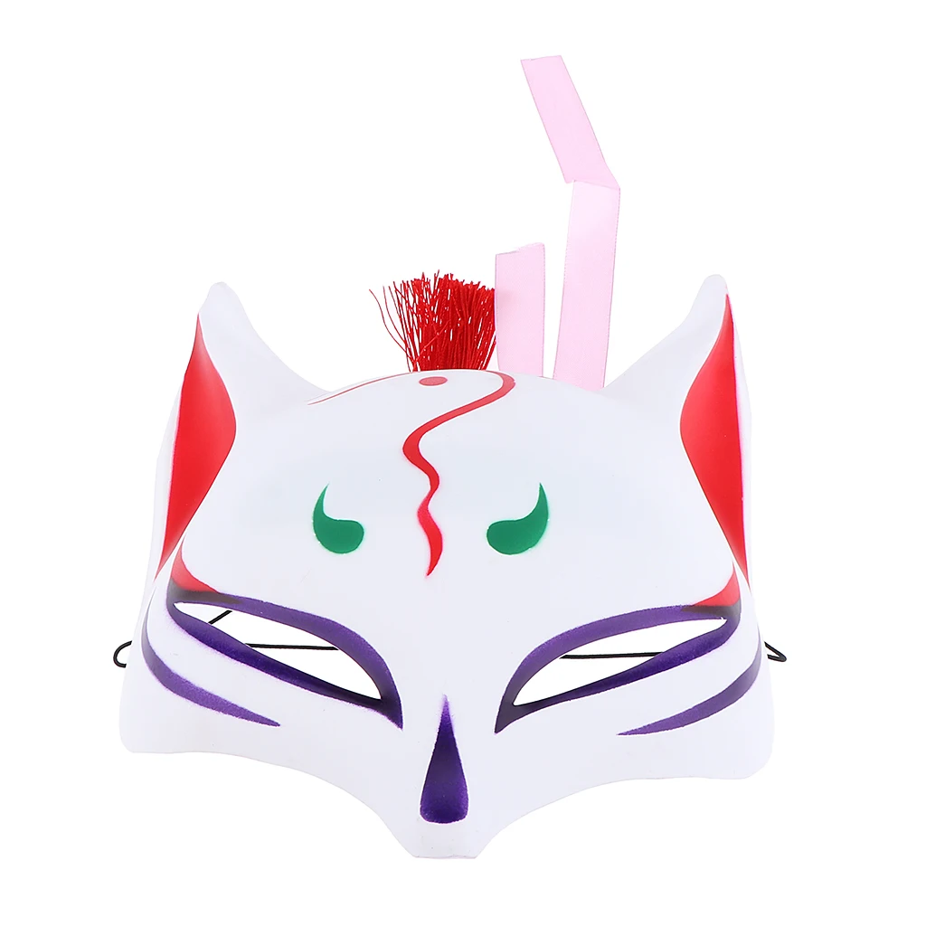 Japanese Style Lowrie Cosplay Mask for Masquerades Festival Costume Party Show Half Face Mask Kitsune Mask