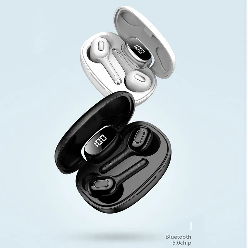 TWS T9 Bluetooth 5,0 настоящие беспроводные наушники светодиодный цифровой дисплей 6D HD гарнитура с шумоподавлением и микрофоном