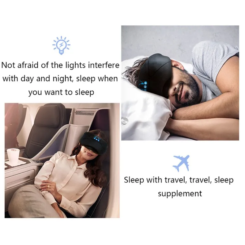 Теплая Беспроводная повязка с Bluetooth наушниками, музыкальная маска для сна, bluetooth-наушники, моющиеся наушники для сна, повязка для глаз, беспроводная гарнитура