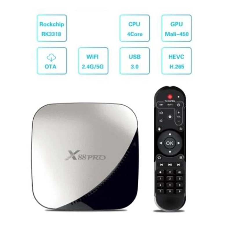 Качество X88 PRO Smart Android 9 0 ТВ коробка с двумя камерами процессор Rockchip RK3318 4 ядра 64 бит