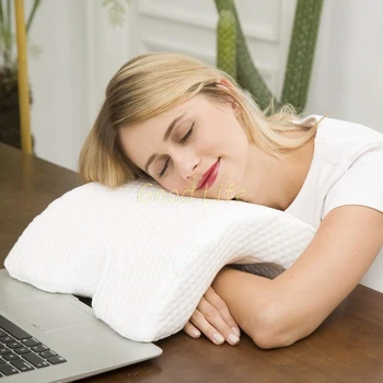 

Memory Foam Pillow 0 Pressure Arch U-Shaped Curved Neck Protection Slow Rebound Multifunction Pillow Home Silk Couple Pillows