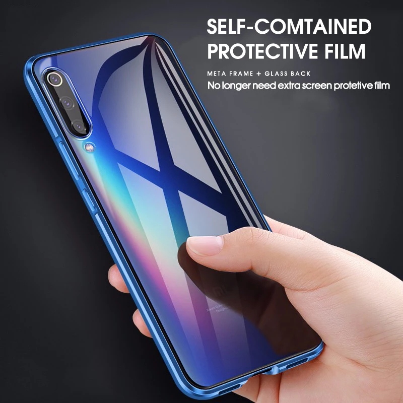 Флип Магнитный адсорбционный чехол для телефона для Xiaomi mi 8 SE металлический чехол 360 полная защита чехол mi 8 mi 8 SE двустороннее стекло Fundas