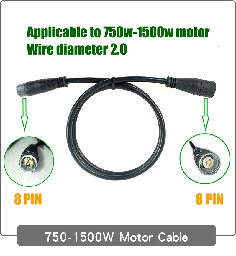 Okfeet 250 Вт 350 Вт удлинитель двигателя Водонепроницаемый кабель провод 1,2 квадратный для 9 мосфетов Ebike конверсионный комплект