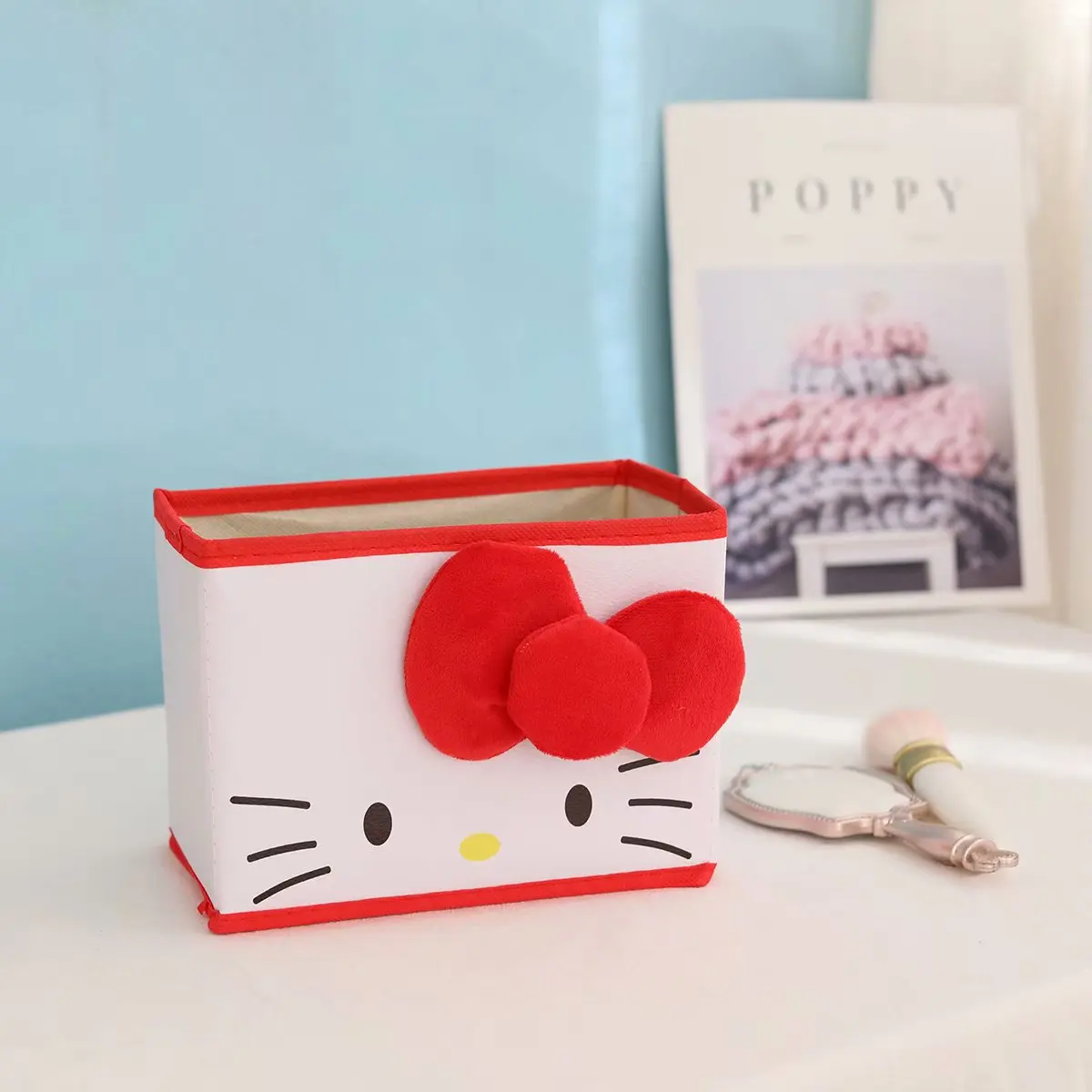 Lovely My Melody KT Little White Dog Stationery Skin Care Cosmetic Case Storage Box