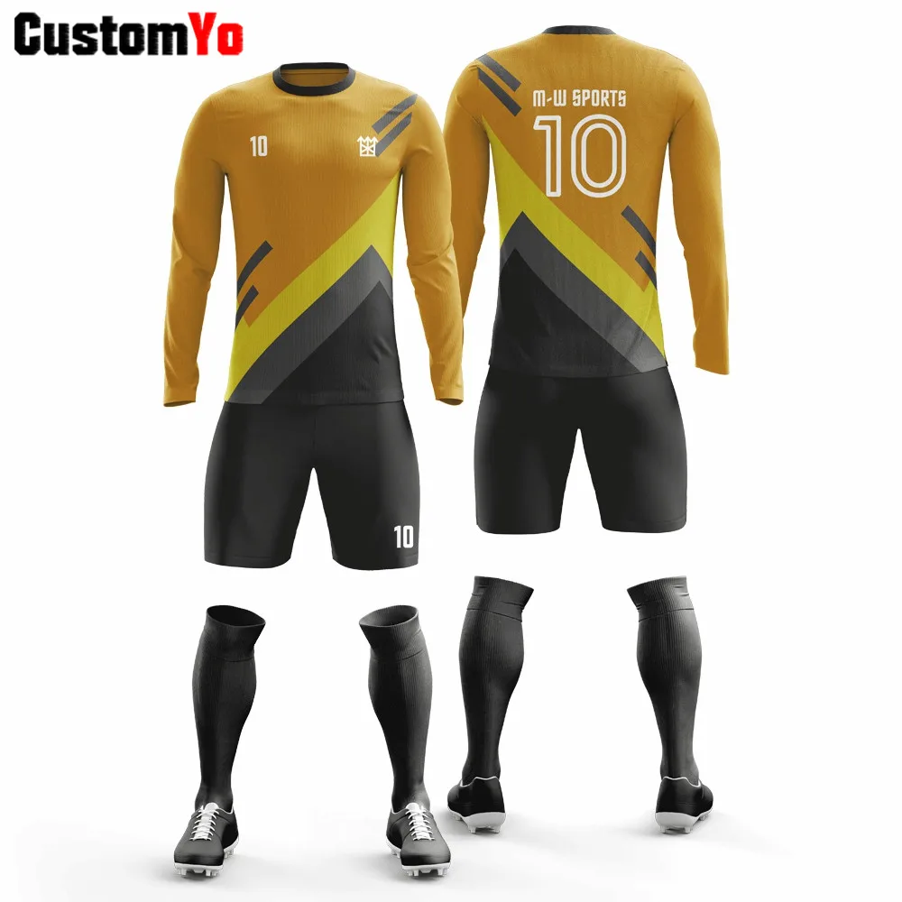 

Team Customized Training Soccer Kits Sublimated Soccer Uniform Patch Logo Football Jerseys Set