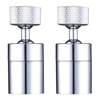 

WSFS Hot 2 Pack Faucet Aerator 80-Degree Rotate Dual-Function Kitchen Sink Faucet Aerators 360-Degree Swivel Water Saving Tap Ae