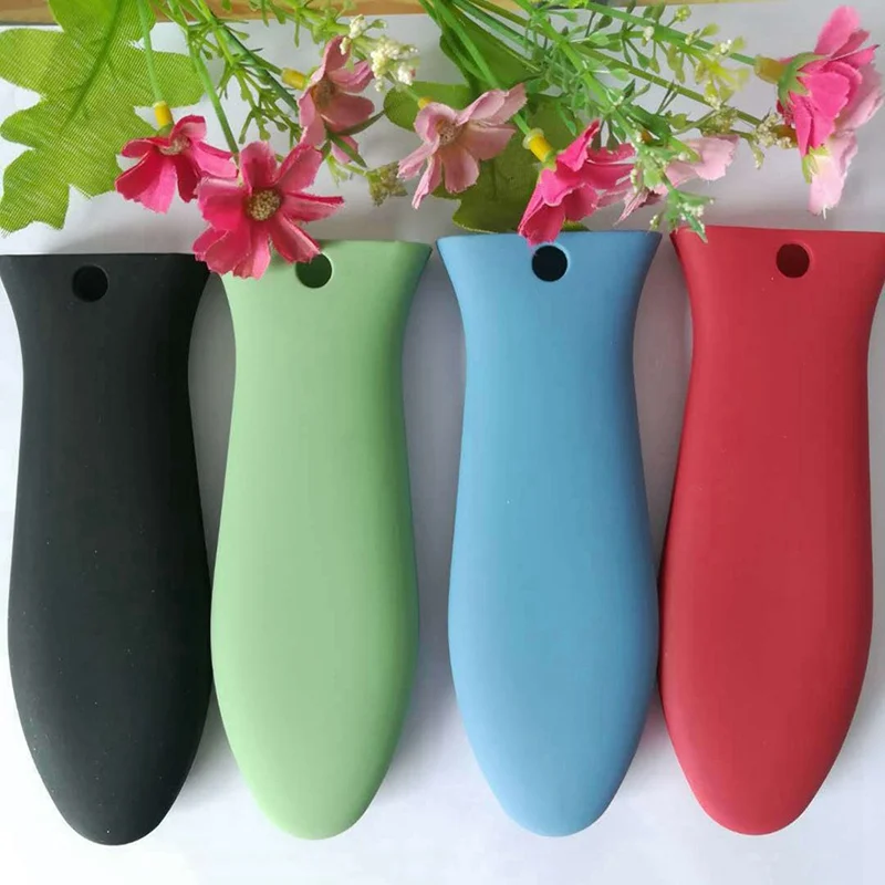 Thick Silicone Insulation Non Slip Panhandle Pot Mitts Cover Pot Pan Handle Heat Insulation Cover Saucepan Holder Kitchen Tools