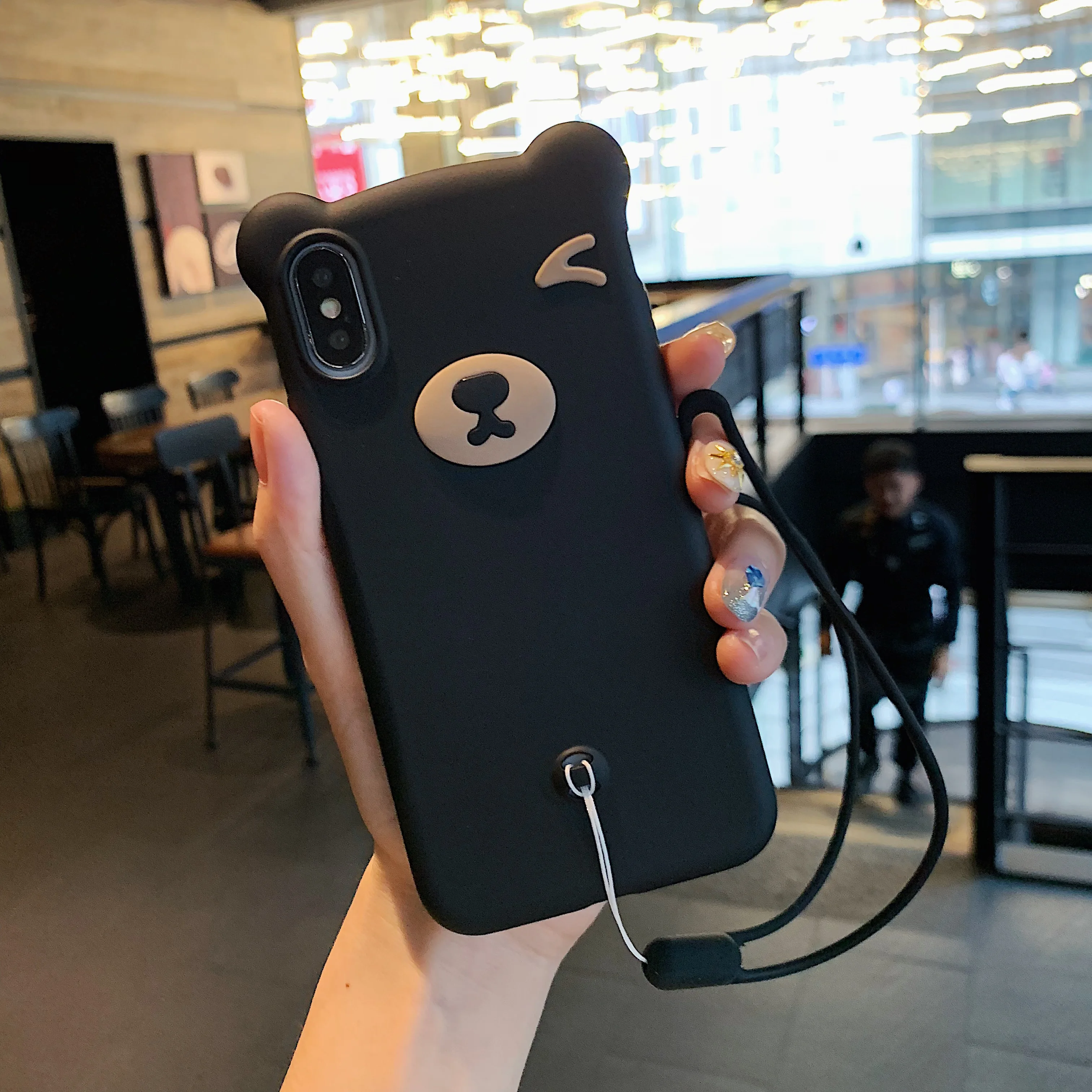 Чехол Marchcover для iPhone X XS MAX XR 8 7 6 6S Plus 3D милый чехол с мультяшным медведем матовый