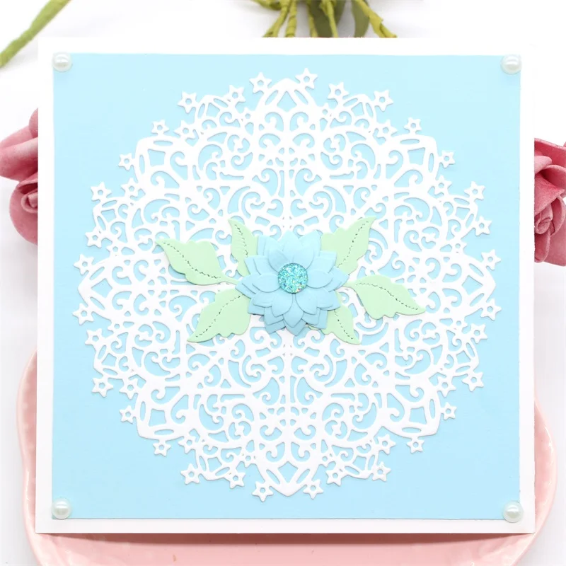 Цветок Doily металлические трафареты для вырезания сделай сам скрапбукинг