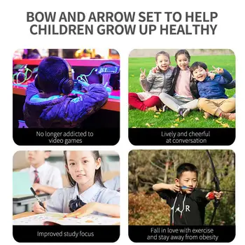 

Hunting Bow Child Bow Competitive Competition Shooting Fiberglass 3 Color Archery Field Outdoor Sports Pulley Bow Bowstring