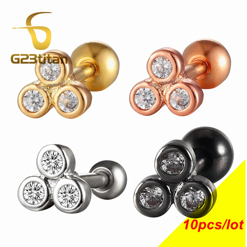 10 штук в партии оптовая продажа ювелирных изделий G23 titan из нержавеющей стали