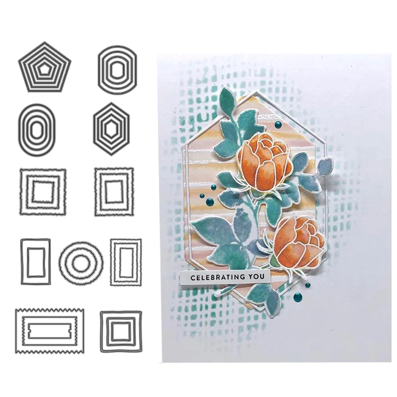 

2019 New Arrival Frame Metal Cutting Dies and stamps DIY Scrapbooking Card Stencil Paper Craft Handmade Album Handbook Decor