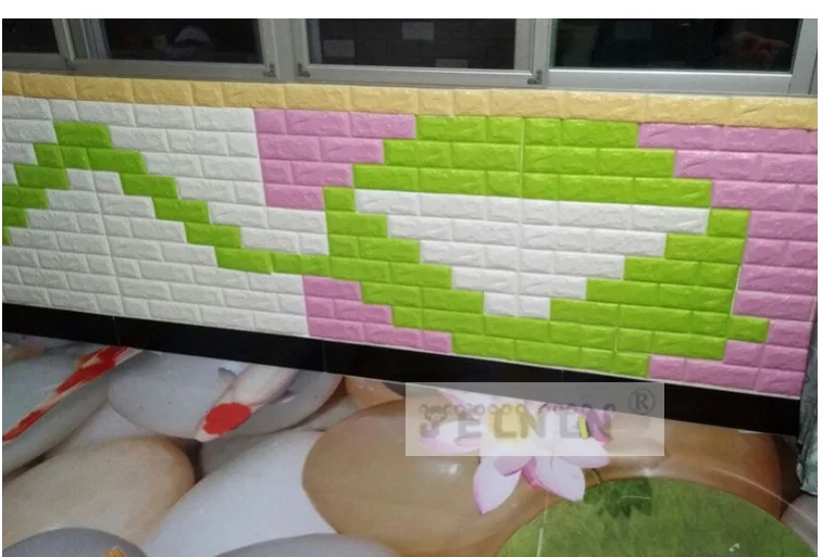 3d кирпичная пена самоклеющиеся наклейки на стену линия талии украшения наклейки самоклеющиеся ноги линия водостойкое основание