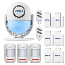 KERUI WP6 Домашняя безопасность приложение управление PIR движения сигнализации дверной звонок охранный Датчик Детектор Добро пожаловать дверной звонок SOS 125 дБ системы сигнализации