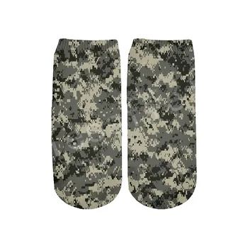 

Tessffel Drop shipping Camo Hunter Soldier Colorful Fashion 3DPrint Women/men/boy/girl Harajuku casual short ankle socks Style-1