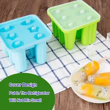 6/10 емкости для мороженого без БФА, силиконовый экологически чистый DIY Формочки Для Мороженного «фруктовый лед» форма для детей Кухонные гаджеты обеденная бар случайный цвет