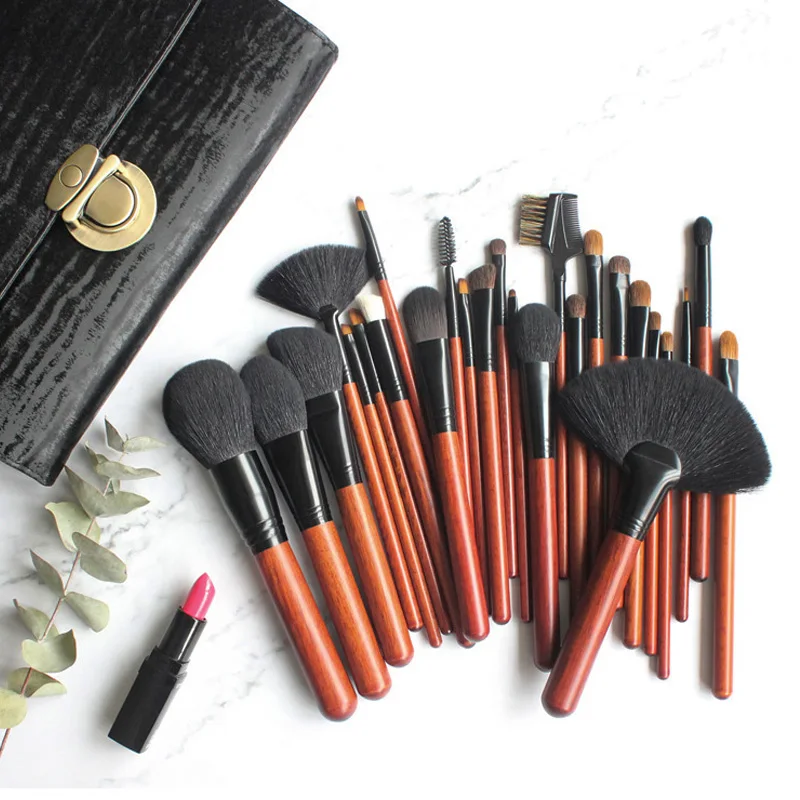 

OVW 26 pcs Natural Synthetic Makeup Brushes Set Cosmetic Crease Cut Blending Eyeshadow Kit Tools Foundation Powder Brush