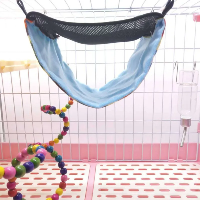 

Small Pets Double-layer Canvas Hanging Bed Hammock For Squirrel, Hamster, Chinchillas