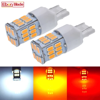 

2X T20 LED W21W W21/5W Led Bulb WY21W 7440 7443 Car Signal Lamp Brake Reverse Daytime Running Auto Light White Red Amber 12V 24V