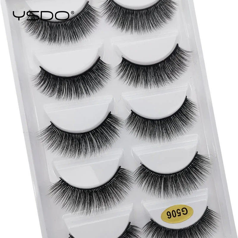 

3D Mink Lashes 5 Pairs Mink False Lashes Natural Hair Fake EyeLashes Dramatic MakeupLashes Thick Mink EyeLashes Fluffy Lashes
