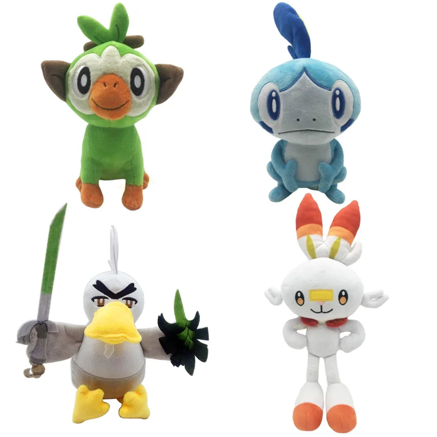 Sobble Scorbunny Grookey Sirfetch 'd плюшевые куклы игрушки Покемоны Меч Щит Мягкие плюшевые игрушки Рождественский подарок для детей друг