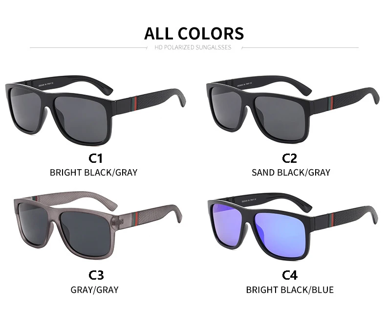 Polaroid Unisex Square Polarized Sunglasses 6