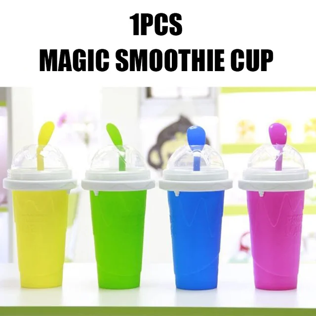 Forró Slushie Készítő Kupa Gyors Turmixok Csésze Hűtőpohár Kettős Rétegű Préselő Slushy Házi Nds