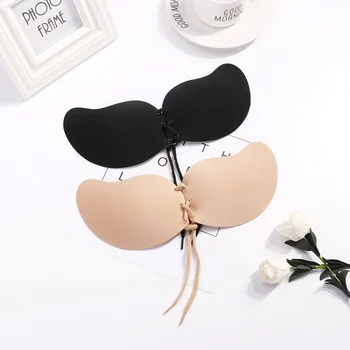 

Hot Sexy Lingerie Invisible Silicone Sticky Bras For Women Adhesive Strapless Push Up Bralette Seamless Backless Fly Bra