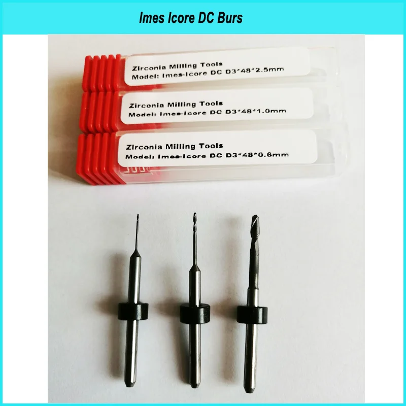 

Imes Icores milling burs with Diamond Coating for milling Dental Zirconia Block Available Size 0.6mm, 1.0mm, 2.5mm