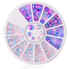 Красочный Блестящий, Круглый последние полосы изображения Аэрограф для дизайна ногтей маникюр краска трафареты для ногтей лак шаблон для ногтей