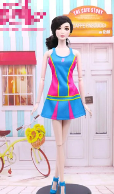 Игрушка Одежда куклы, Платье Брюки аксессуары для юбки для кукол Барби Top10 - Цвет: 54 a dress only